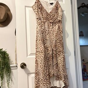 1. State Leopard Print High Low Dress